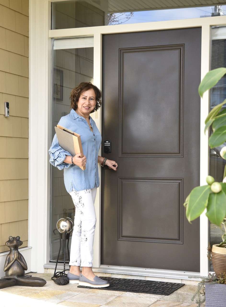 Meena opening the door Feng Shui for Business, Feng Shui for Business